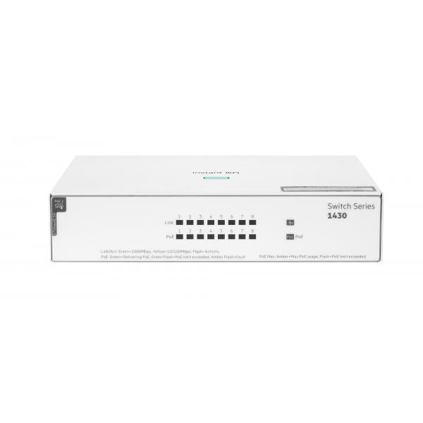 HPE Aruba Networking Networking Instant On Switch 8p Gigabit CL4 PoE 64W 1430 (Aruba IOn 1430 8G C4 PoE 64W)HpeR8R46A