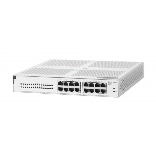 HPE Aruba Networking Networking Instant On Switch 16p Gigabit CL4 PoE 124W 1430 (HPE Networking Aruba Instant On 1430 16G Class4 PoE 124W Unmanaged L2 Gigabit Et)HpeR8R48A
