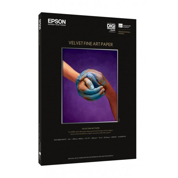 Epson Velvet Fine Art Paper (VELVET FINE ART PAPER-A3P 20S 260)EpsonC13S041637