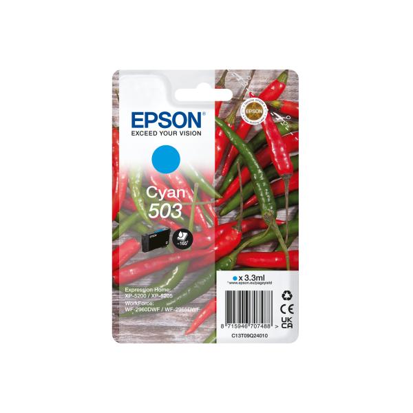 Epson 503 cartuccia d'inchiostro 1 pz Originale Resa standard Ciano (Epson 503 Singlepack - cyan - original)Epson8715946707495C13T09Q24020