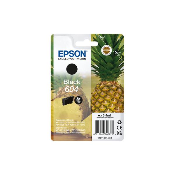Epson 604 cartuccia d'inchiostro 1 pz Originale Resa standard Nero (SINGLEPACK BLACK 604 INK - .)EpsonC13T10G14010