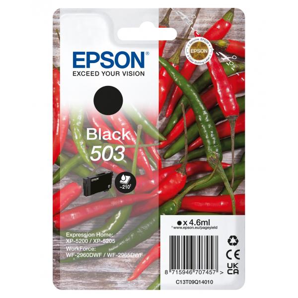 Epson 503 peperoncini cartuccia inchiostro originale nero 1pz (Ink/503 502 Binoculars 4.6ml BK SEC)Epson8715946707464C13T09Q14020