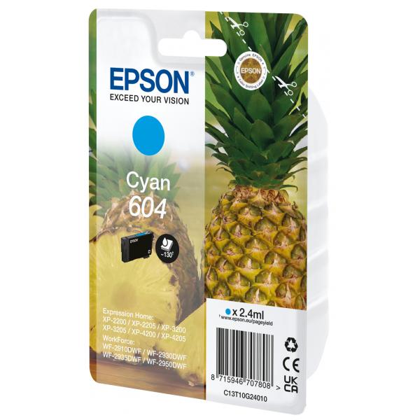 Epson 604 cartuccia d'inchiostro 1 pz Originale Resa standard Ciano (Ink/604 603 Starfish 2.4ml CY SEC)Epson8715946707815C13T10G24020