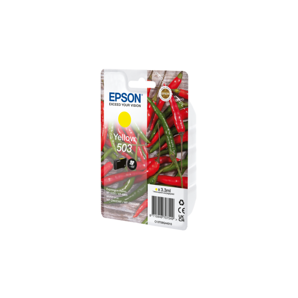 Epson Singlepack Yellow 503 Ink (EPSON CHILLIE 503 YELLOW INK SINGLEPACK INK)EpsonC13T09Q44010