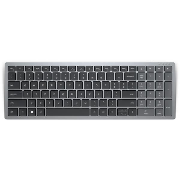 DELL KB740 tastiera Ufficio RF senza fili + Bluetooth QWERTY Nordic Grigio, Nero (Dell KB740 - tastatur - compact, multi)Dell5397184718766KB740-GY-R-NOR