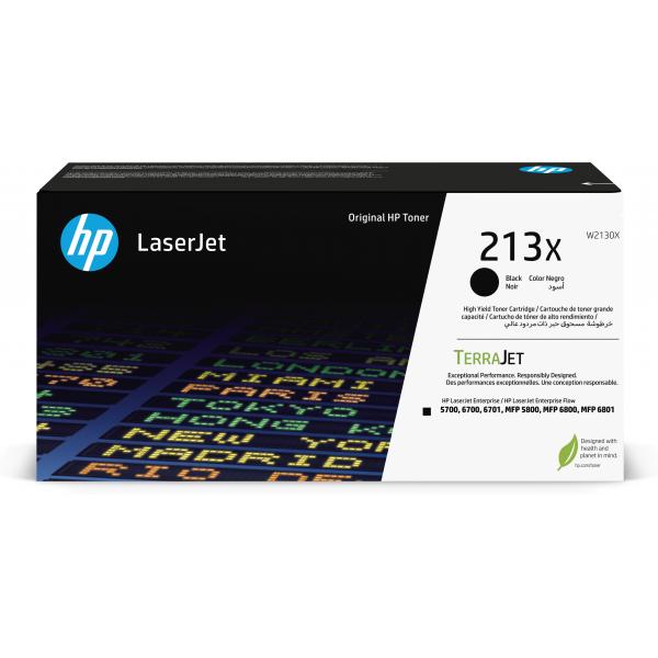 HP Cartuccia toner originale nero ad alta capacità LaserJet 213X (HP 213X BLACK TONER CARTRIDGE HIGH YIELD 9000 PAGES)Hp0195122822491W2130X
