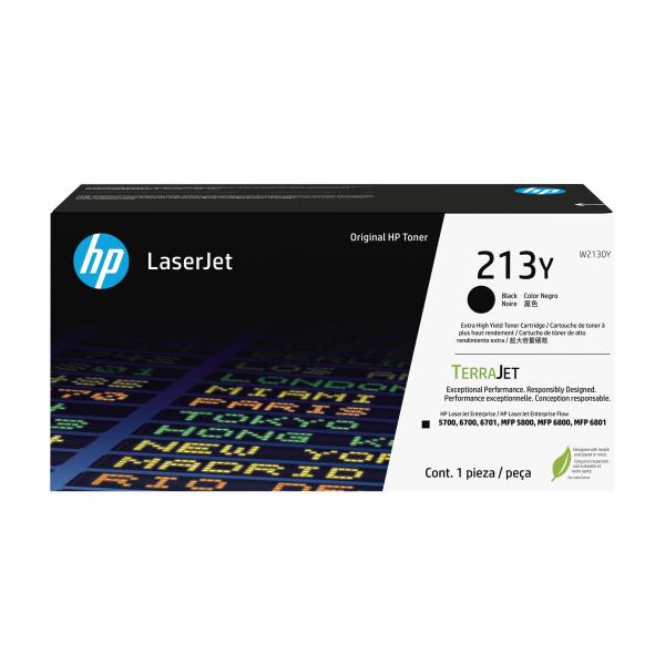 HP Cartuccia toner originale nero ad altissima capacità LaserJet 213Y (HP 213Y BLK ORIGINAL LASERJET - TONER CRTG)Hp0196337061439W2130Y