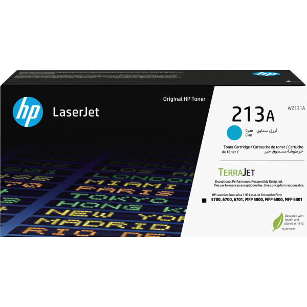 HP Cartuccia toner originale ciano LaserJet 213A (HP 213A CYN ORIGINAL LASERJET - TONER CRTG)HpW2131A