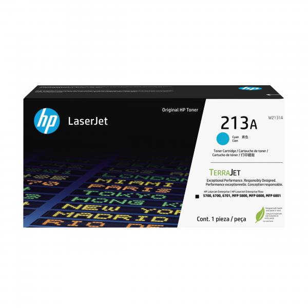 HP Cartuccia toner originale ciano LaserJet 213A (HP 213A - h?j kapacitet - cyan - origi)HpW2131A