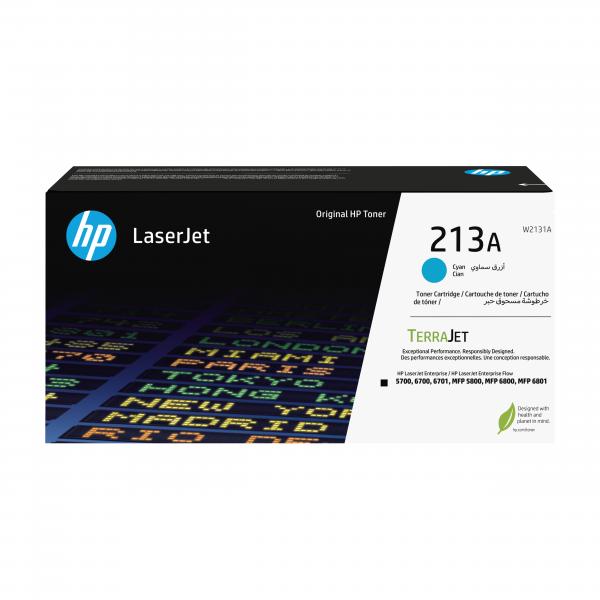 HP Cartuccia toner originale ciano LaserJet 213A (HP 213A CYAN LASER TONER CARTRIDGE)HpW2131A