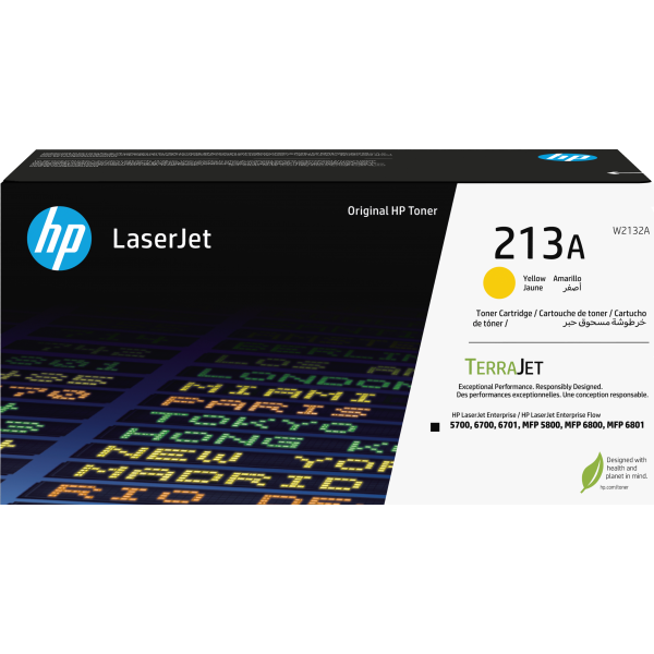 HP Cartuccia toner originale giallo LaserJet 213A (HP 213A YELLOW LASER TONER CARTRIDGE)HpW2132A