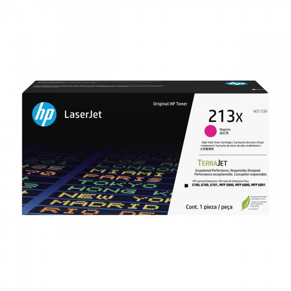 HP Cartuccia toner originale magenta ad alta capacità LaserJet 213X (HP 213X MAG TONER CARTRIDGE HIGH YIELD 6000 PAGES)Hp0195122822712W2133X