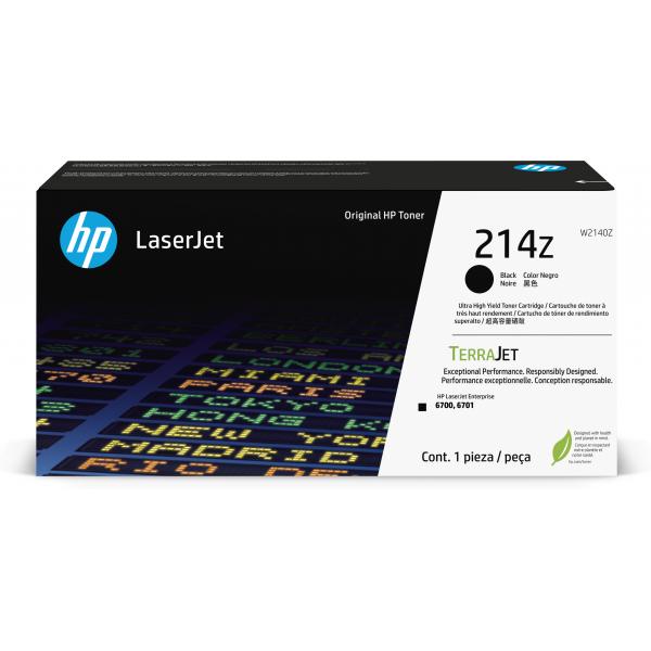 HP Cartuccia toner originale nero ad altissima capacità LaserJet 214Z (HP 214Z BLK ORIGINAL LASERJET TONER)Hp0196337061576W2140Z