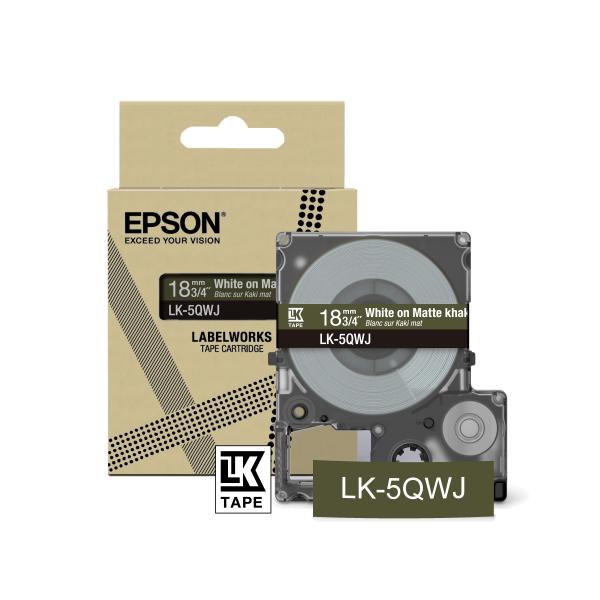Epson LK-5QWJ Cachi, Bianco (Epson LabelWorks LK-5QWJ - tapepatron)Epson8715946713786C53S672089