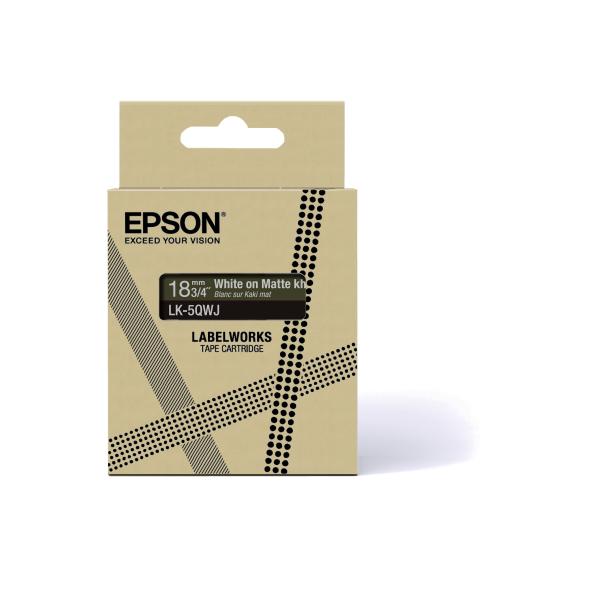 Epson LK-5QWJ Cachi, Bianco (Epson LabelWorks LK-5QWJ - tapepatron)Epson8715946713786C53S672089