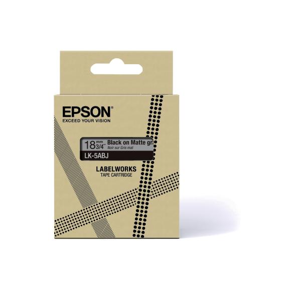 Epson C53S672087 nastro per etichettatrice Nero su grigio LK (Epson LabelWorks LK-5ABJ - tape - mat)Epson8715946713762C53S672087