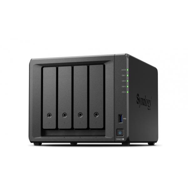 Synology DiskStation DS923+ server NAS e di archiviazione Tower Ryzen Embedded R1600 4 GB DDR4L 0 TB DiskStation Manager Nero (DiskStation, 4-BAY, - NAS/storage server Tower - Ethernet LAN Black R1600, 4GB RAM - Warranty: 24M)SynologyDS923+