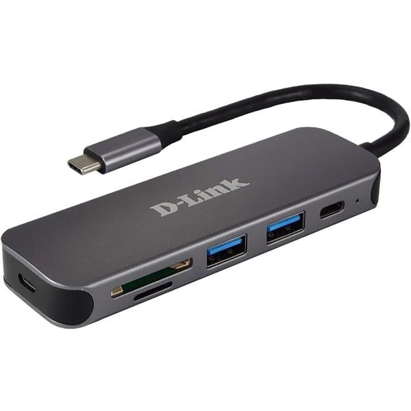 D-Link DUB-2325 USB tipo-C 5000 Mbit/s Grigio (5-IN-1 USB-C HUB W CARD READER)D-link0790069468575DUB-2325/E