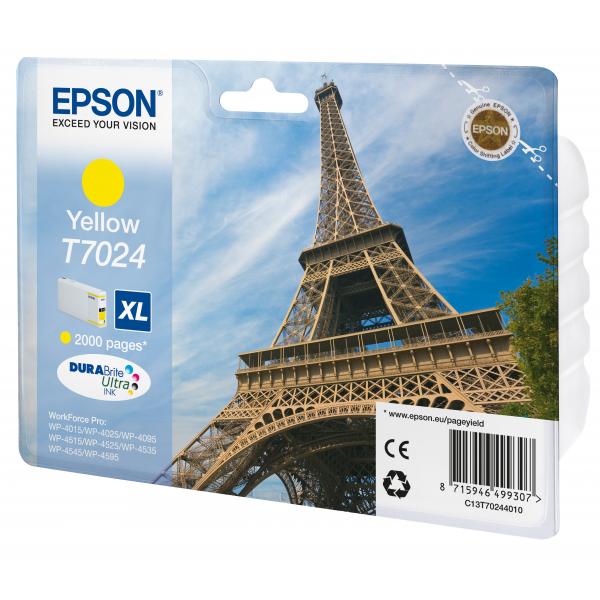 Epson Eiffel Tower Tanica Giallo (WP4000/4500 SERIES INK CART XL YELLO)EpsonC13T70244010