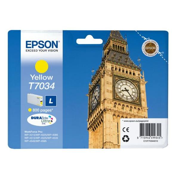 Epson Big Ben Tanica Giallo (WP4000/4500 SERIES INK CART L YELLOW)EpsonC13T70344010