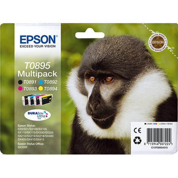 Epson Monkey Multipack 4 colori (EPSON T0895 4 COLOUR MULTIPACK T0895 STYLUS MULTIPACK)EpsonC13T08954010