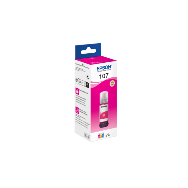 Epson Flacone di inchiostro Magenta 107 EcoTank (107 ECOTANK MAGENTA INK BOTTLE)EpsonC13T09B340