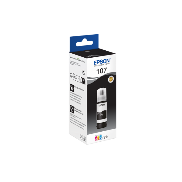 Epson Flacone di inchiostro Nero 107 EcoTank (EPSON 107 BLACK ECOTANK EcoTank ET-18100)EpsonC13T09B140