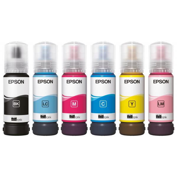 Epson Flacone di inchiostro Ciano chiaro 107 EcoTank (107 ECOTANK LIGHT CYAN INK BOTTLE)EpsonC13T09B540