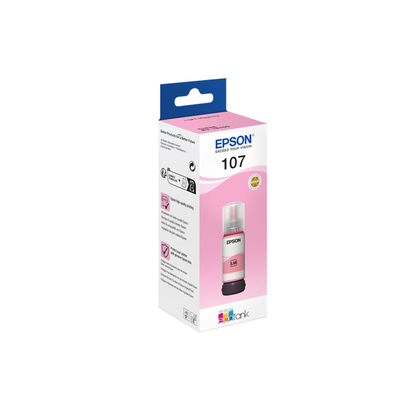 Epson Flacone di inchiostro Magenta chiaro 107 EcoTank (EPSON 107 LGT MAGENTA ECOTANK EcoTank ET-18100)EpsonC13T09B640