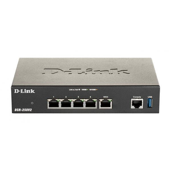 D-Link DSR-250V2/B router cablato Fast Ethernet, Gigabit Ethernet Nero (UNIFIED SERVICES VPN ROUTER - )D-link0790069472343DSR-250V2/B