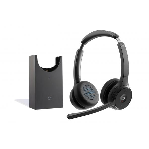 Cisco HS-WL-722-BUNAS-C cuffia e auricolare Wireless A Padiglione Ufficio Bluetooth Base di ricarica Nero (Cisco Headset 722 - Headset - on-ear - Bluetooth - wireless - carbon black - with charging stand - Cisco Webex Certified)Cisco0889728428293HS-W...