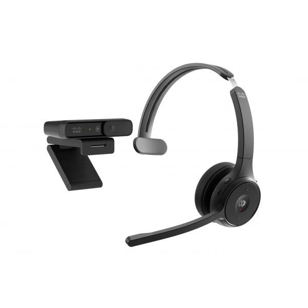 Cisco BUN-721+CAMD-C-WW cuffia e auricolare Wireless A Padiglione Ufficio Bluetooth Base di ricarica Nero (Cisco Headset 721 - Headset - on-ear - Bluetooth - wireless - carbon black - Cisco Webex Certified)CiscoBUN-721+CAMD-C-WW