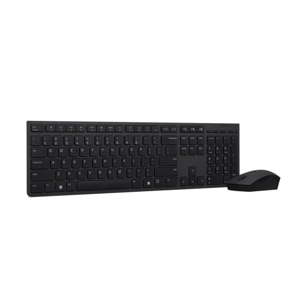 Lenovo 4X31K03963 tastiera Mouse incluso Ufficio RF senza fili + Bluetooth Svizzere Grigio (Lenovo Wireless Slim Keyboard & Mouse, Swiss FR/DE. WARRANTY: 1YR CCR)Lenovo4X31K03963