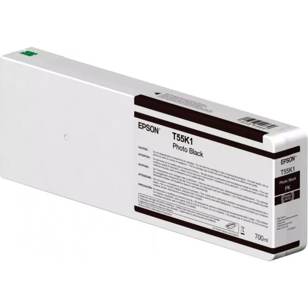 Epson Singlepack Photo Black T55K100 UltraChrome HDX/HD 700ml (T55K1 PHOTO BLACK INK CART - 700ML)EpsonC13T55K100