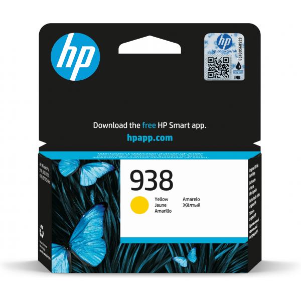 HP Cartuccia di inchiostro giallo originale 938 (938 YELLOW ORIGINAL INK - CARTRIDGE)Hp4S6X7PE