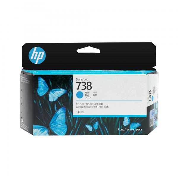 HP Cartuccia di inchiostro ciano DesignJet 738 da 130 ml (HP 738 - 130 ml - ciano - originale - DesignJet - cartuccia d'inchiostro - per DesignJet T950, XT950)Hp0196068358860498N5A