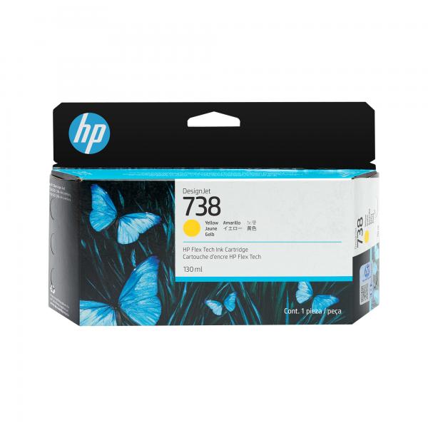 HP Cartuccia di inchiostro giallo DesignJet 738 da 130 ml (738 130-ml YELLOW DesignJet INK Cartridge)Hp0196068358884498N7A