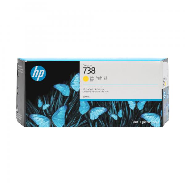 HP Cartuccia di inchiostro giallo DesignJet 738 da 300 ml (738 300-ML YELLOW DESIGNJET INK - CARTRIDGE)Hp0196548336180676M8A