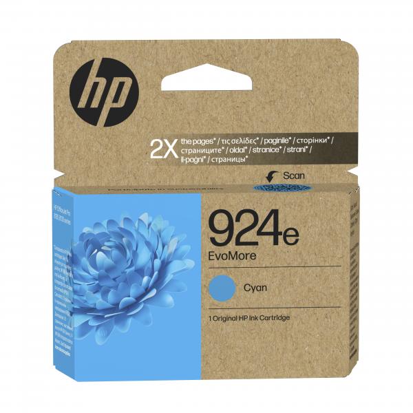 HP Cartuccia di inchiostro ciano originale 924e EvoMore (HP 924E EvoMore Ink Cart Cy)Hp4K0U7NE