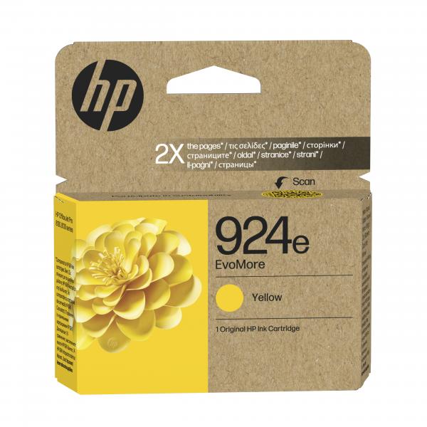 HP Cartuccia di inchiostro giallo originale 924e EvoMore (HP 924E EVOMORE YELLOW ORIGINAL INK)Hp4K0U9NE