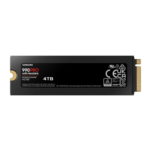 Samsung 990 PRO NVMe 4TB con Dissipatore di calore, SSD interno (Samsung 990 PRO 4TB with Heatsink PCIe 4.0 NVMe M.2)Samsung8806095255811MZ-V9P4T0GW