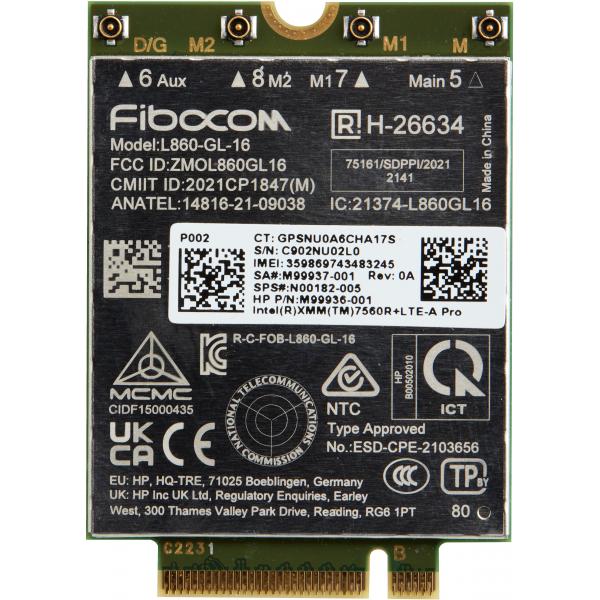 HP WWAN XMM 7560 LTE-Advance (Xmm 7560 R+ Lte-Advanced Pro - Wwan - Warranty: 12M)Hp7P993AA
