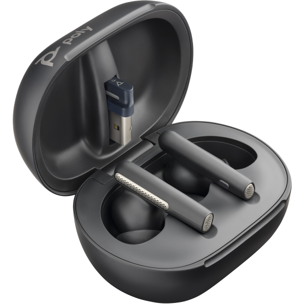 Voyager Free 60+ UC M Carbon - Black Earbuds +BT700 USB-C - Adapter +Touchscreen Charge CaseHp01974970539137Y8H0AA