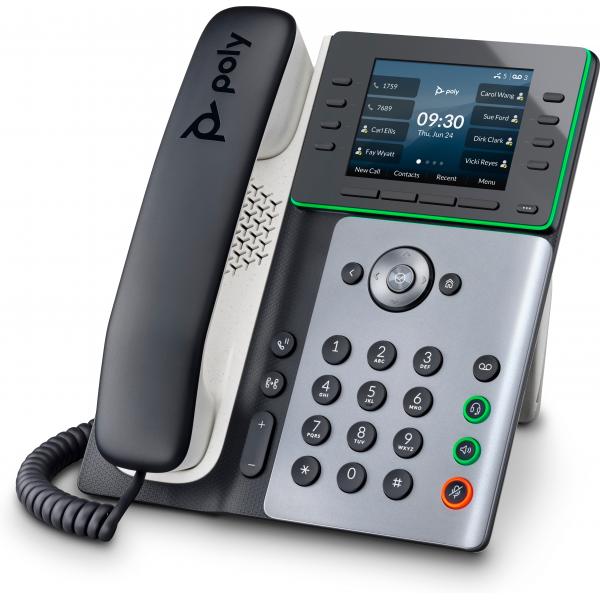 Poly Edge E350 - VoIP phone with caller ID/call waiting - 3-way call capability - SIP, SDP - midnight blue, white - Versione UKHp019749734137982M89AA