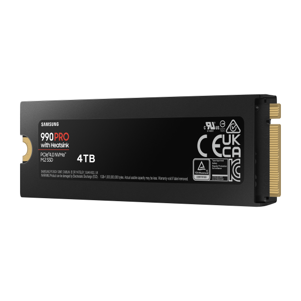 Samsung 990 PRO NVMe 4TB con Dissipatore di calore, SSD interno (990 Pro M.2 4 Tb Pci Express - 4.0 V-Nand Tlc Nvme - Warranty: 12M)SamsungMZ-V9P4T0CW