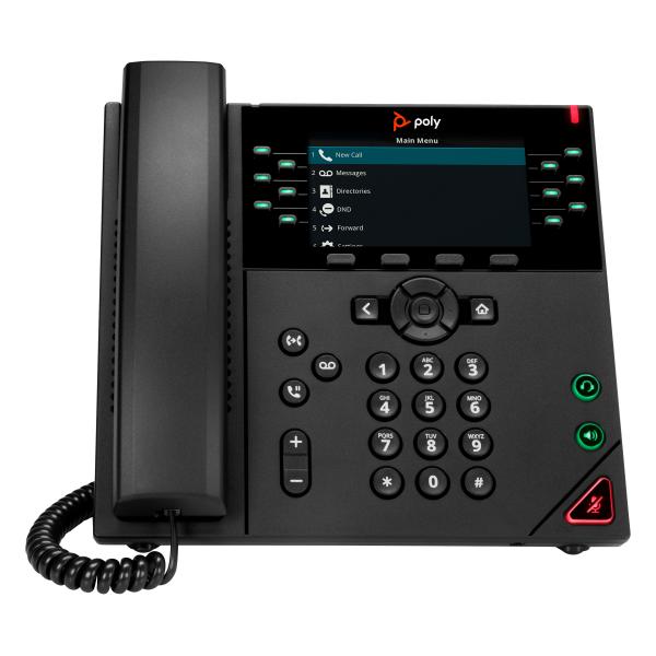 HP Poly Telefono IP Poly VVX 450 a 12 linee abilitato per PoE (POLY VVX450 12 LINE DESKTOP IP PHONE)Hp Poly8B1L7AA