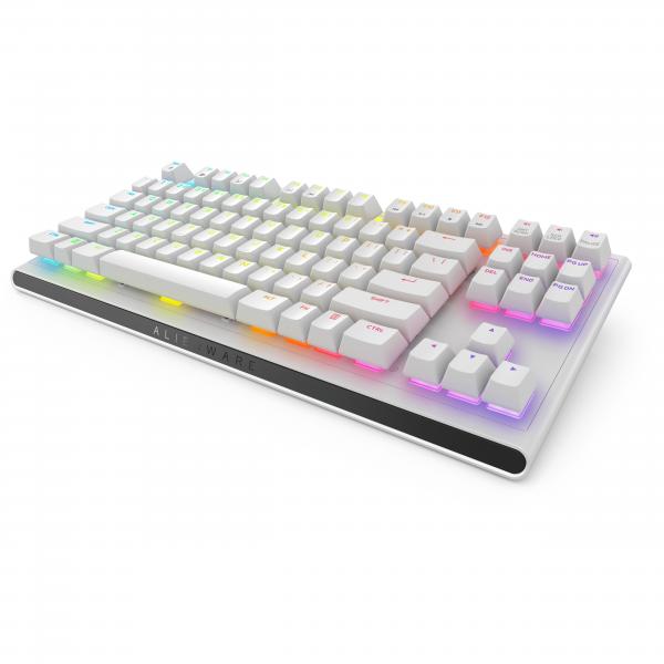 Alienware AW420K tastiera Gaming USB QWERTY US International Bianco (Alienware AW420K - Keyboard - tenkeyless - backlit - USB - QWERTY - US - key switch: CHERRY MX Red - lunar light) - Versione UKDell5397184790212AW420K-W-WW