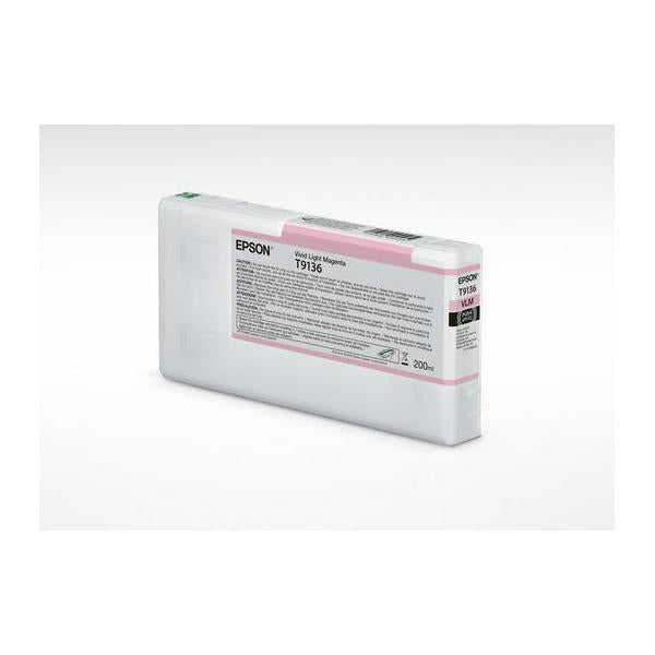 Epson C13T91360N cartuccia d'inchiostro 1 pz Originale Magenta chiaro vivido (Epson T9136 Vivid Light Magenta Ink 200ml - C13T91360N)Epson8715946728551C13T91360N