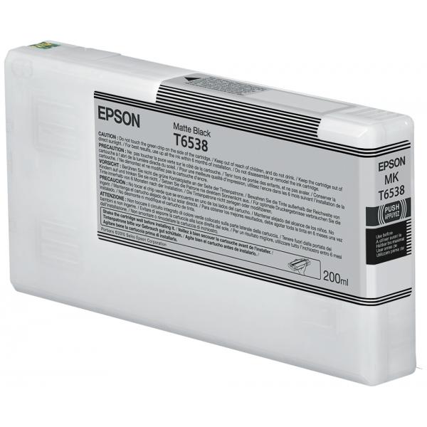 Epson C13T65380N cartuccia d'inchiostro 1 pz Originale Nero opaco (T6538 MATTE BLACK INK CART - 200ML)Epson8715946728285C13T65380N