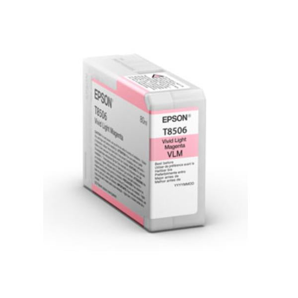 Epson Singlepack Vivid Light Magenta T85060N UltraChrome HD ink 80ml (EPSON T85060N LIGHT MAGENTA VIVID ULTRACHROME)EpsonC13T85060N